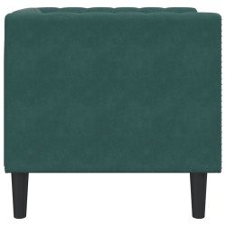 Fauteuil Chesterfield vert foncé velours 