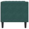 Fauteuil Chesterfield vert foncé velours 