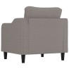 Fauteuil Taupe 60 cm Tissu 