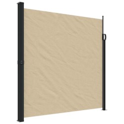Auvent latéral rétractable beige 200x500 cm 