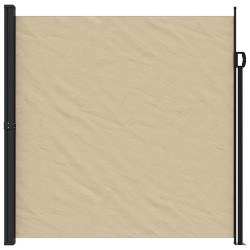 Auvent latéral rétractable beige 200x500 cm 