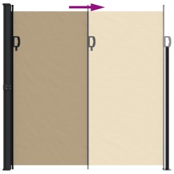 Auvent latéral rétractable beige 200x500 cm 