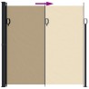 Auvent latéral rétractable beige 200x500 cm 