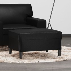 Repose-pied Noir 70x55x41 cm Similicuir 