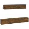Ensemble de meubles TV 4 pcs Chêne fumé Bois d'ingénierie 