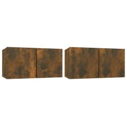 Ensemble de meubles TV 4 pcs Chêne fumé Bois d'ingénierie 
