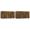 Ensemble de meubles TV 4 pcs Chêne fumé Bois d'ingénierie 