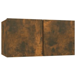 Ensemble de meubles TV 4 pcs Chêne fumé Bois d'ingénierie 