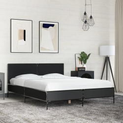 Cadre de lit sans matelas noir 120x190 cm 