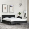 Cadre de lit sans matelas noir 120x190 cm 