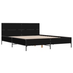 Cadre de lit sans matelas noir 120x190 cm 