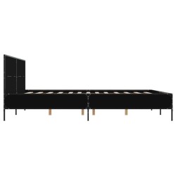 Cadre de lit sans matelas noir 120x190 cm 