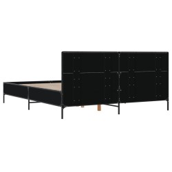 Cadre de lit sans matelas noir 120x190 cm 