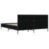 Cadre de lit sans matelas noir 120x190 cm 