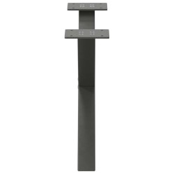 Pieds de table basse en forme de X 2 pièces Anthracite 60 x (30-31) cm Acier 