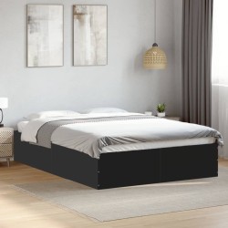 Cadre de lit sans matelas noir 135x190 cm 