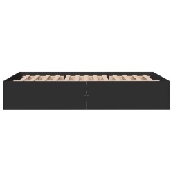 Cadre de lit sans matelas noir 135x190 cm 