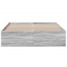 Cadre de lit sans matelas sonoma gris 135x190 cm 
