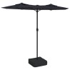 Parasol de jardin à double tête noir 316x240 cm 