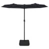 Parasol de jardin à double tête noir 316x240 cm 