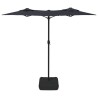 Parasol de jardin à double tête noir 316x240 cm 