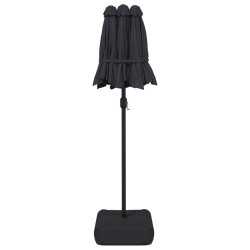 Parasol de jardin à double tête noir 316x240 cm 