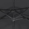 Parasol de jardin à double tête noir 316x240 cm 