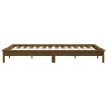 Cadre de lit sans matelas marron miel bois massif 