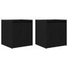 Tables de chevet murales 2 pcs noir 38x34x40 cm 