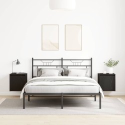 Tables de chevet murales 2 pcs noir 38x34x40 cm 