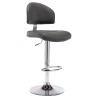 Tabourets de bar lot de 2 gris similicuir 