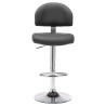 Tabourets de bar lot de 2 gris similicuir 