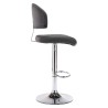 Tabourets de bar lot de 2 gris similicuir 