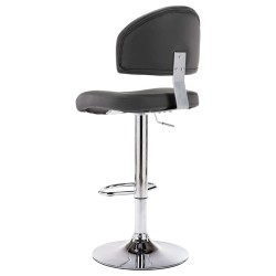 Tabourets de bar lot de 2 gris similicuir 
