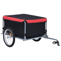 Remorque de vélo noir et rouge 65 kg 