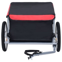 Remorque de vélo noir et rouge 65 kg 