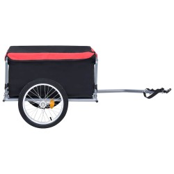 Remorque de vélo noir et rouge 65 kg 