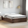 Cadre de lit sans matelas chêne marron 135x190 cm 