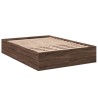 Cadre de lit sans matelas chêne marron 135x190 cm 