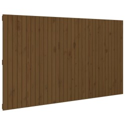 Tête de lit murale Marron miel 204x3x110 cm Bois massif de pin 
