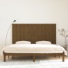 Tête de lit murale Marron miel 204x3x110 cm Bois massif de pin 