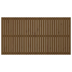 Tête de lit murale Marron miel 204x3x110 cm Bois massif de pin 