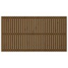 Tête de lit murale Marron miel 204x3x110 cm Bois massif de pin 