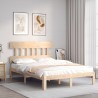 Cadre de lit sans matelas bois de pin massif 