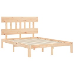 Cadre de lit sans matelas bois de pin massif 