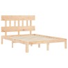 Cadre de lit sans matelas bois de pin massif 