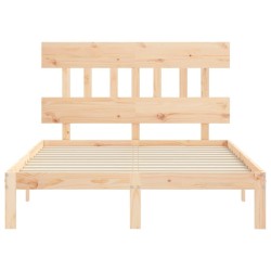 Cadre de lit sans matelas bois de pin massif 