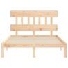 Cadre de lit sans matelas bois de pin massif 