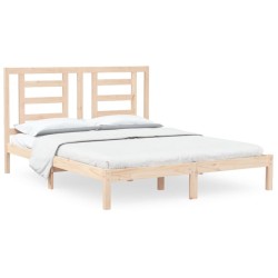 Cadre de lit sans matelas 150x200 cm bois de pin massif 