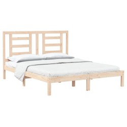Cadre de lit sans matelas 150x200 cm bois de pin massif 